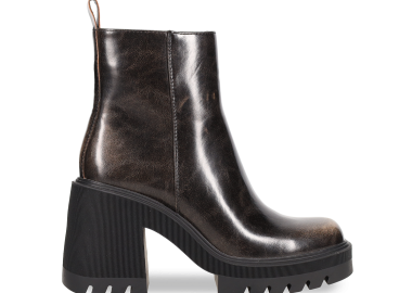 Μαύρο-καφέ μποτάκι - MIGATO - 