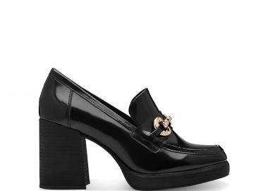 Μαύρο loafer με τακούνι - MARCO TOZZI - 