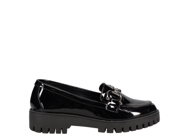 Μαύρο λουστρινένιο loafer - MIGATO - 