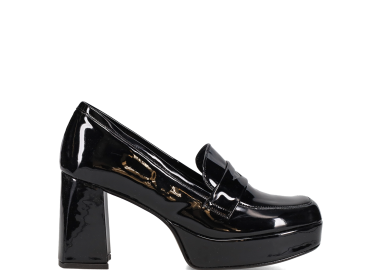 Μαύρο λουστρινένιο loafer - MIGATO - 