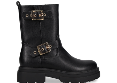 Μαύρο μποτάκι biker - MIGATO - 