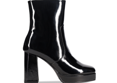 Μαύρο μποτάκι λουστρίνι - MIGATO - 