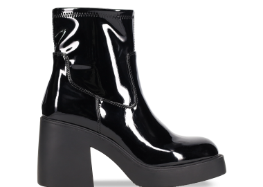 Μαύρο μποτάκι λουστρίνι - MIGATO - 