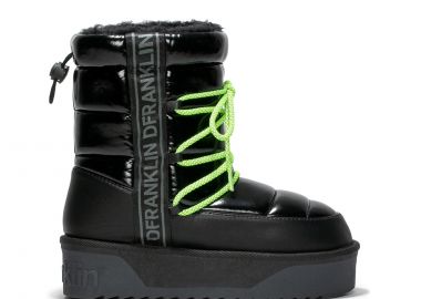 Μαύρο μποτάκι με πλατφόρμα - D.FRANKLIN - 