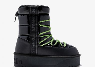 Μαύρο μποτάκι με πλατφόρμα - D.FRANKLIN - 