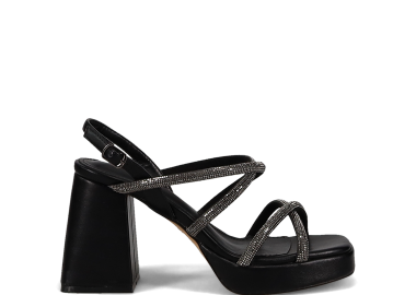 Μαύρο multistrap πέδιλο - MIGATO - 