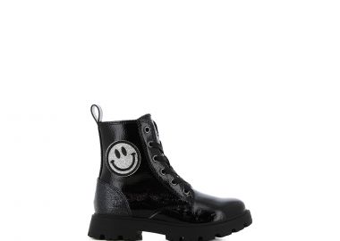 Μαύρο παιδικό μποτάκι λουστρίνι - SJ - 