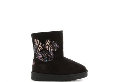 Μαύρο παιδικό σουέντ μποτάκι MINNIE MOUSE - LEOMIL - 