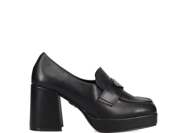 Μαύρο ψηλοτάκουνο loafer - LAURA BIAGIOTTI - 