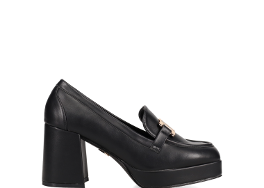 Μαύρο ψηλοτάκουνο loafer - LAURA BIAGIOTTI - 