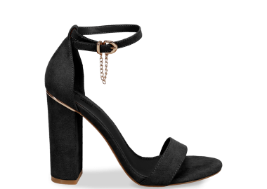 Μαύρο ψηλοτάκουνο πέδιλο - MIGATO - 