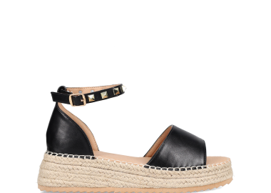 Μαύρο σανδάλι εσπαντρίγια - MIGATO - 