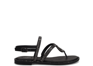 Μαύρο σανδάλι με στρας - MIGATO - 