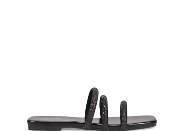 Μαύρο σανδάλι με στρας - MIGATO - 