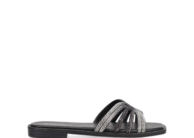 Μαύρο σανδάλι με στρας - MIGATO - 