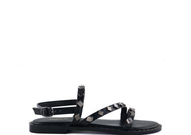 Μαύρο σανδάλι με τρουκς - MIGATO - 