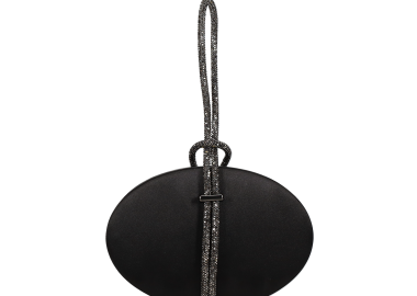 Μαύρο σατέν τσαντάκι - MIGATO - 