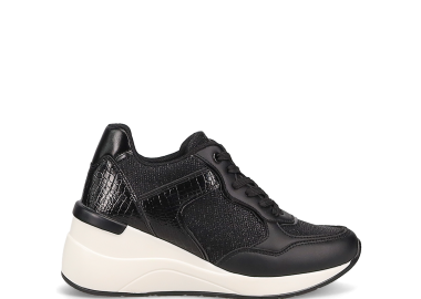 Μαύρο sneaker με κορδόνια - MIGATO - 