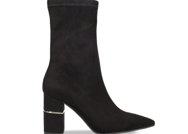 Μαύρο σουέντ μποτάκι - MIGATO - 