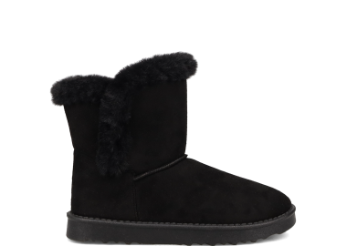 Μαύρο σουέντ μποτάκι - MIGATO - 