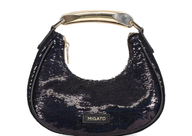 Μαύρο τσαντάκι παγιέτες - MIGATO - 