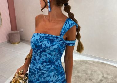 ΜΑΞΙ ΦΛΟΡΑΛ ΜΠΛΕ ΦΟΡΕΜΑ - ALVA - sense-shop - 