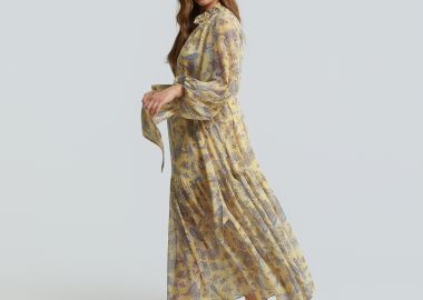 Maxi φόρεμα με paisley σχέδιο - MAT FASHION - 