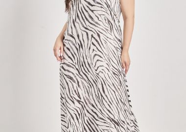 Μάξι φόρεμα με τιράντες εμπριμέ animal print VERO MODA -  - 