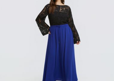 Maxi φούστα σε Α-γραμμή - MAT FASHION - 