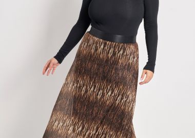 Μάξι πλισέ φούστα σε animal εμπριμέ -  - 