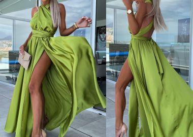 Maxi Πολυμορφικό Φόρεμα Lime - Amelie's - 