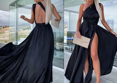 Maxi Πολυμορφικό Φόρεμα Μαύρο - Amelie's - 