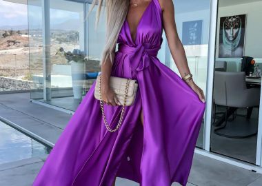 Maxi Πολυμορφικό Φόρεμα Μωβ - Amelie's - 