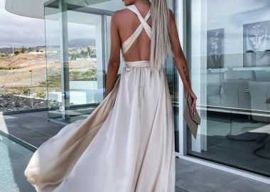 Maxi Πολυμορφικό Φόρεμα Μπεζ - Amelie's - 