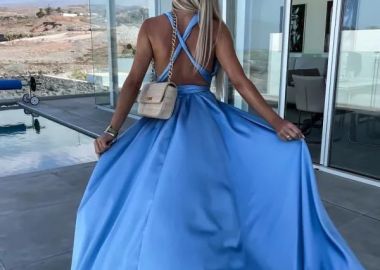 Maxi Πολυμορφικό Φόρεμα Σιέλ - Amelie's - 