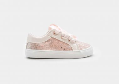 Mayoral βρεφικά sneakers με glitter λεπτομέρειες - 41723-S26 Nude - MAYORAL - 