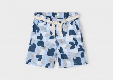 Mayoral παιδική βερμούδα με all-over print - 3221-S25 Σιελ - MAYORAL - 
