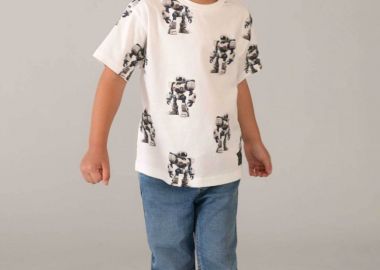Mayoral παιδική μπλούζα με all-over print - 3068-S26 Κρέμ - MAYORAL - 