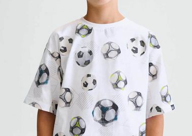 Mayoral παιδική μπλούζα με all-over print - 6038-S26 Λευκό - MAYORAL - 