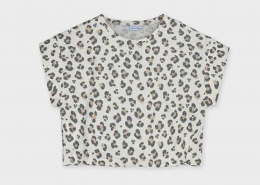 Mayoral παιδική μπλούζα με all-over print Regular Fit - 6012-S26 Μπεζ - MAYORAL - 