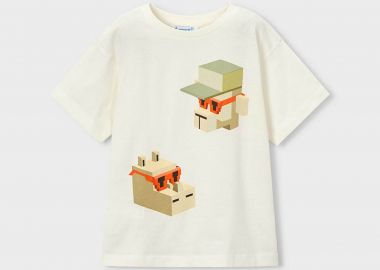 Mayoral παιδική μπλούζα με print - 3078-S26 Κρέμ - MAYORAL - 