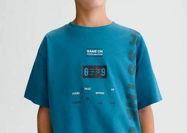 Mayoral παιδική μπλούζα με print - 6034-S26 Πετρόλ - MAYORAL - 