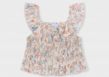 Mayoral παιδικό αμάνικο τοπ με all-over print Regular Fit - 3028-S26 Κοραλί - MAYORAL - 