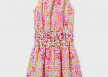 Mayoral παιδικό φόρεμα αμάνικο με all-over print - 6917-S26 Λιλά - MAYORAL - 