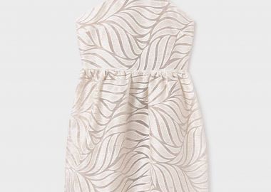 Mayoral παιδικό φόρεμα με all-over print - 6976-S25 Μπεζ - MAYORAL - 