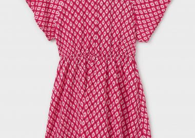 Mayoral παιδικό φόρεμα με all-over print - 6987-S25 Φούξια - MAYORAL - 
