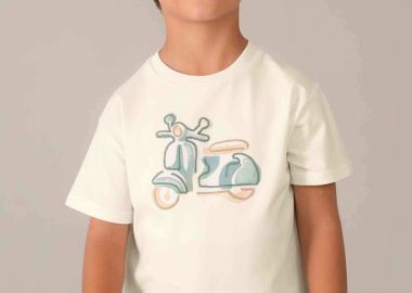 Mayoral παιδικό T-shirt με print Regular Fit - 3060-S26 Κρέμ - MAYORAL - 