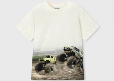 Mayoral παιδικό T-shirt με print Regular Fit - 3071-S26 Εκρού - MAYORAL - 
