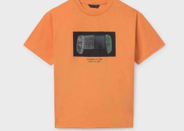 Mayoral παιδικό T-shirt με print Regular Fit - 6035-S26 Κοραλί - MAYORAL - 