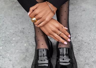 ΜΑΥΡΑ ΛΟΥΣΤΡΙΝ LOAFERS - MEDORA - sense-shop - 